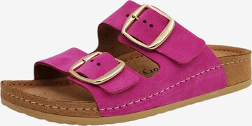 MUBB Mules in Pink: front