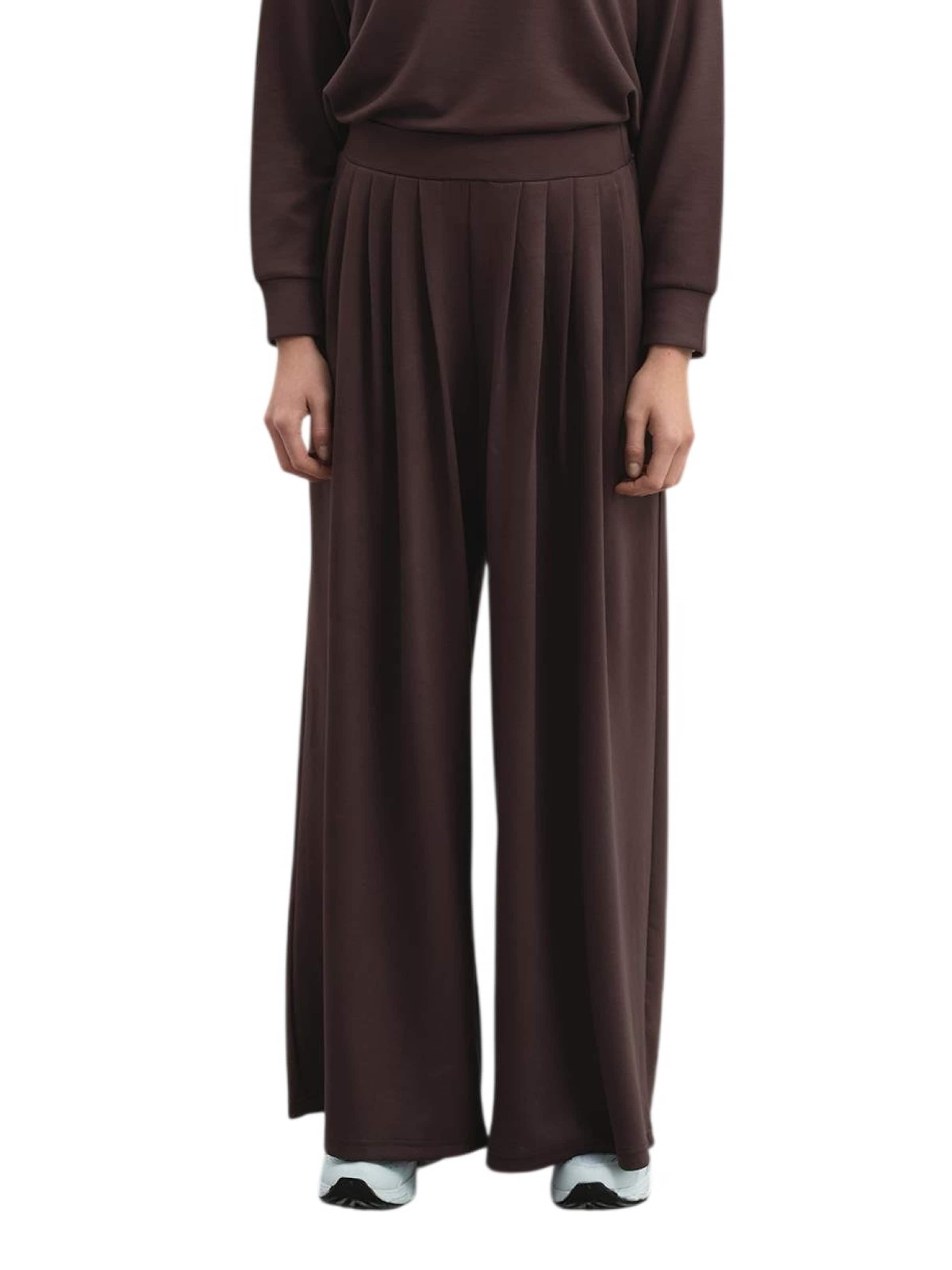 C&City Wide leg Broek in Bruin: voorkant