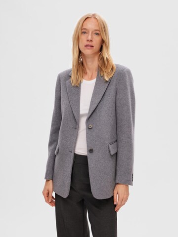 Blazer 'Sasja' SELECTED FEMME en gris : devant