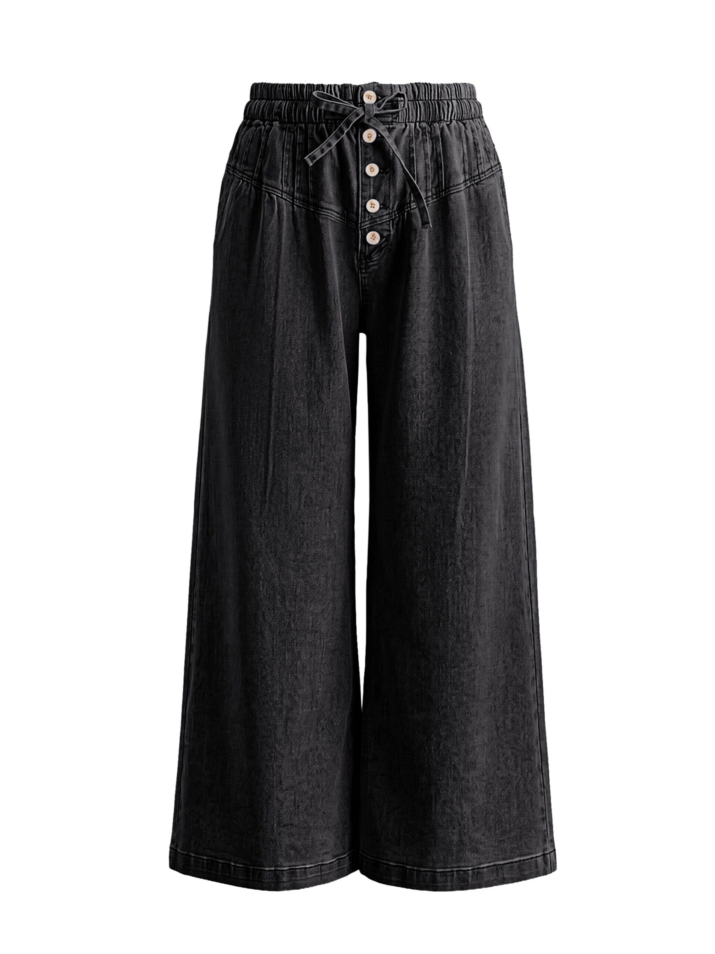 Imily Bela Wide leg Τζιν σε μαύρο: μπροστά