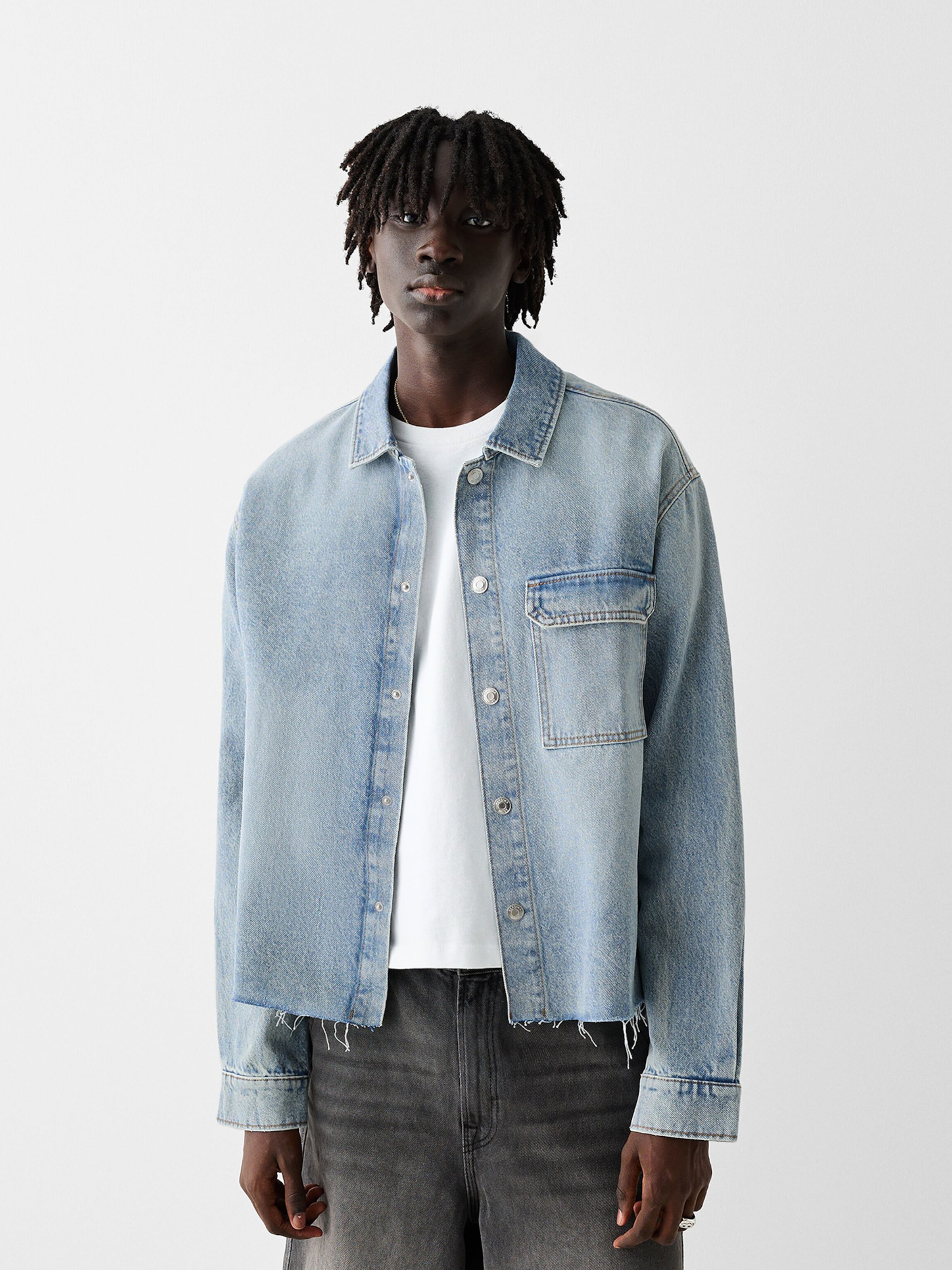 Jacket jeans bershka best sale