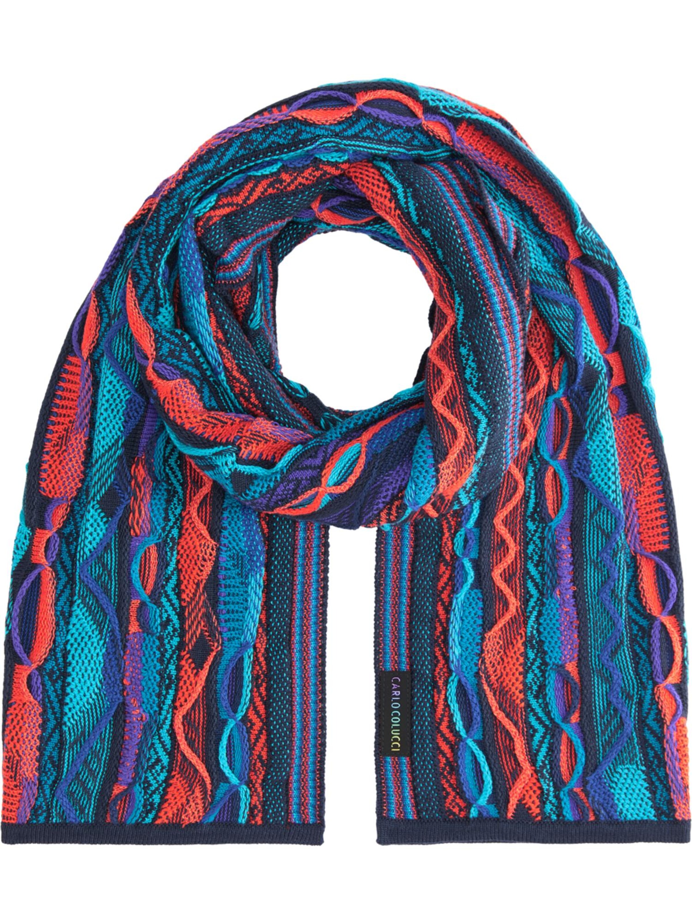 Carlo Colucci Sjaal in Blauw: voorkant