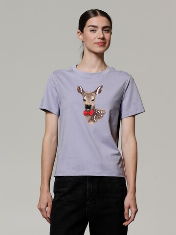 Maglietta ' Rehkitz ' di Watapparel in lilla: frontale