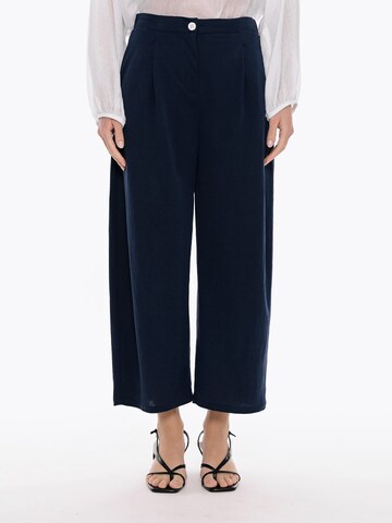 4TAILORS Loosefit Broek 'Operator' in Blauw: voorkant