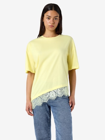 T-shirt Noisy may en jaune : devant