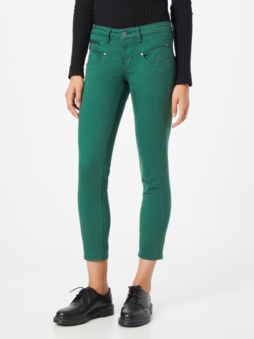 FREEMAN T. PORTER Skinny Broek 'Alexa' in Groen: voorkant