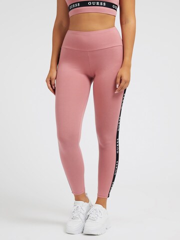 GUESS Skinny Sporthose 'Aline' in Pink: predná strana