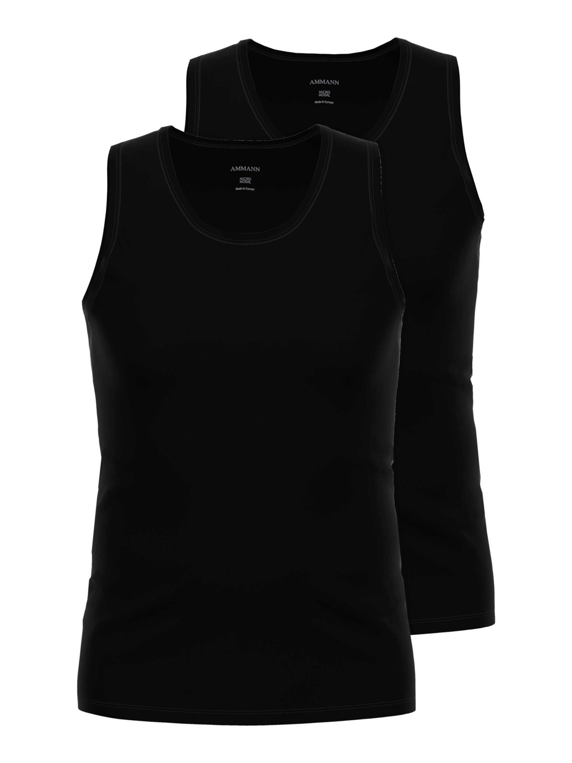 Ammann Undershirt 'Day Modern' in Black: front