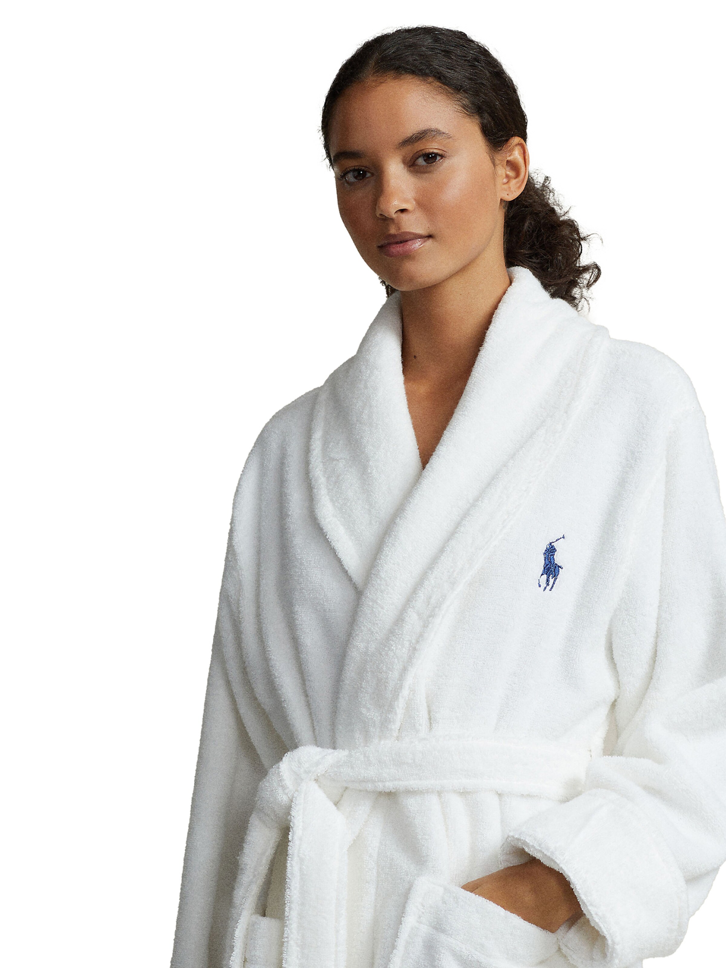 Peignoir court Cozy Robes Polo Ralph Lauren en Blanc ABOUT YOU