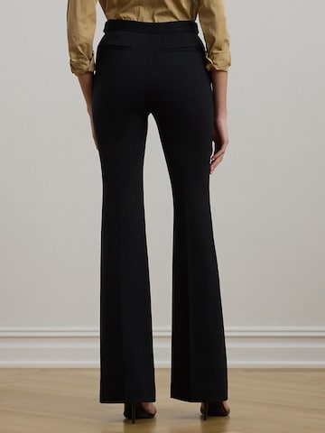 Lauren Ralph Lauren Bootcut Hlače | črna barva