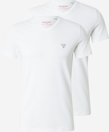 Tricou 'CALEB HERO' de la GUESS pe alb: față