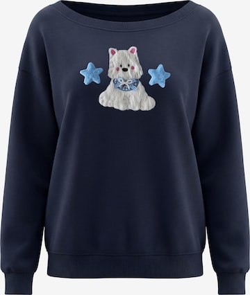Sweat-shirt MYMO en bleu : devant