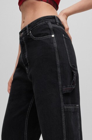 HUGO Wide leg Jeans 'Gracelyn' in Black