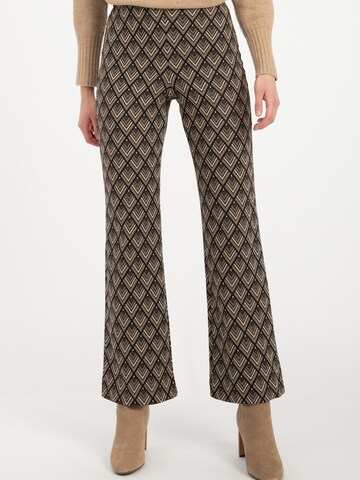 Recover Pants Flared Pants 'Jasmin' in Brown: front