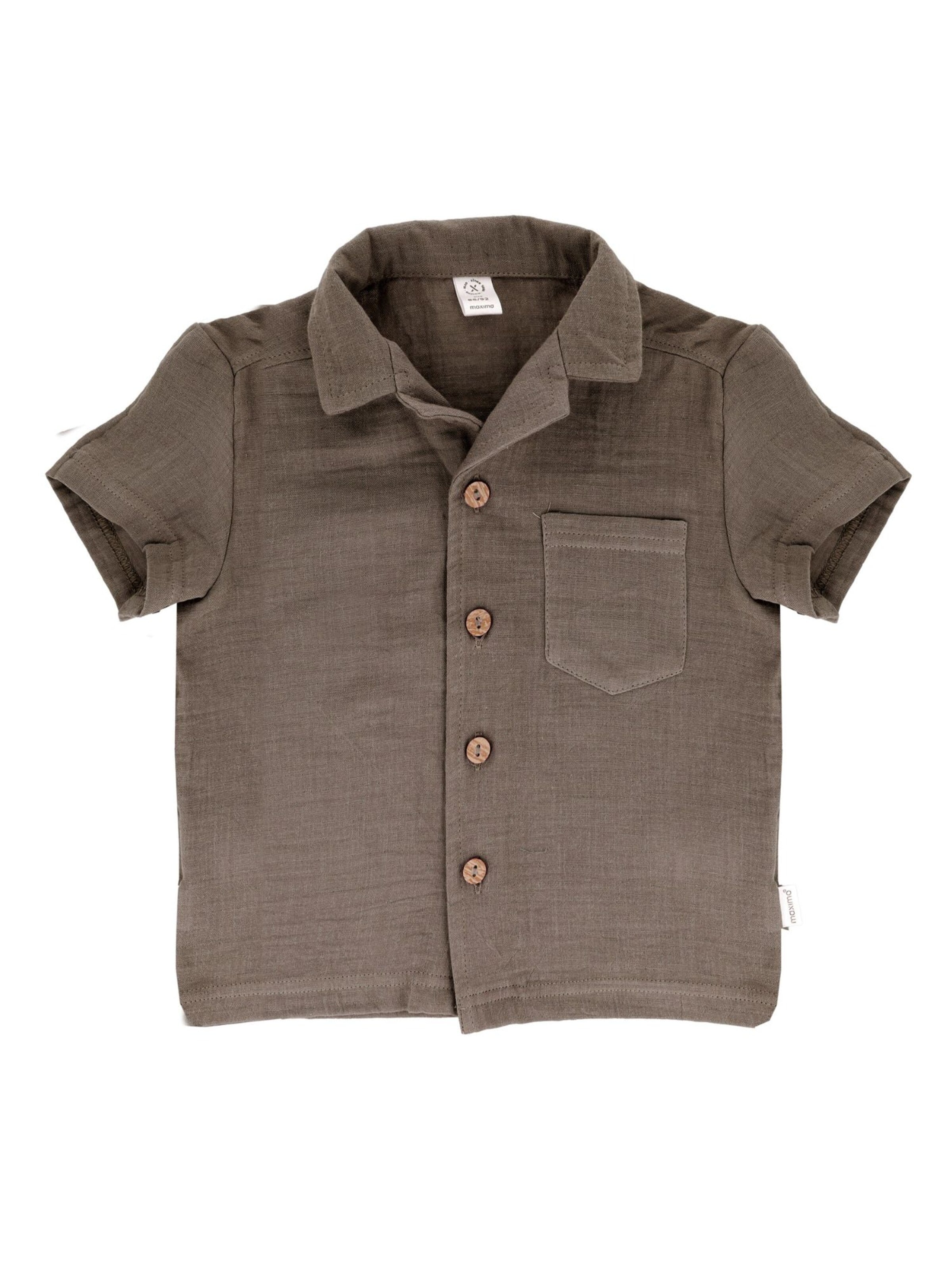 MAXIMO Regular fit Button Up Shirt in Brown: front