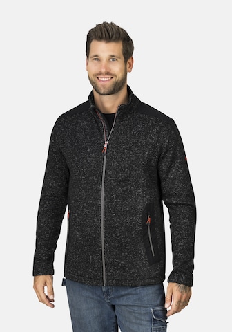 Veste en polaire 'Joel' Hero en noir : devant