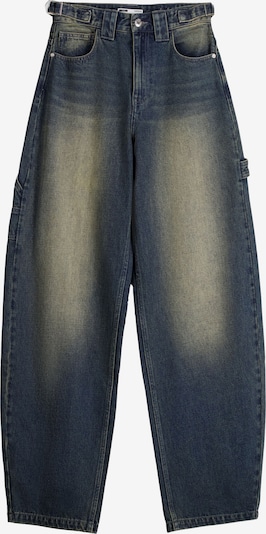 Jeans Bershka pe albastru denim, Vizualizare produs