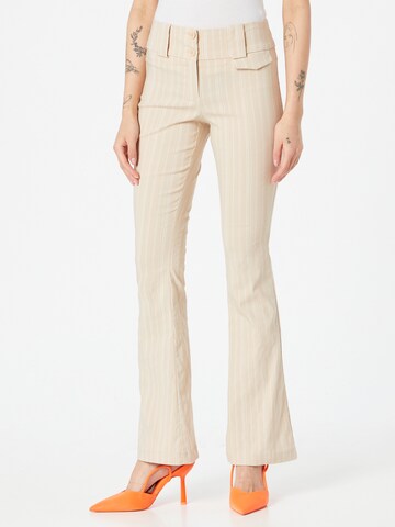 Pimkie Flared Trousers 'POIRE' in Beige: front