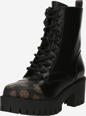 GUESS - Botines con cordones 'WALKUP' en negro: frente