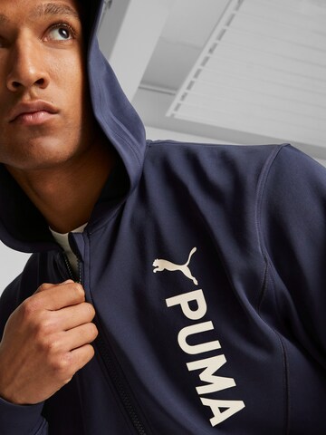 PUMA Sportsweatvest in Blauw