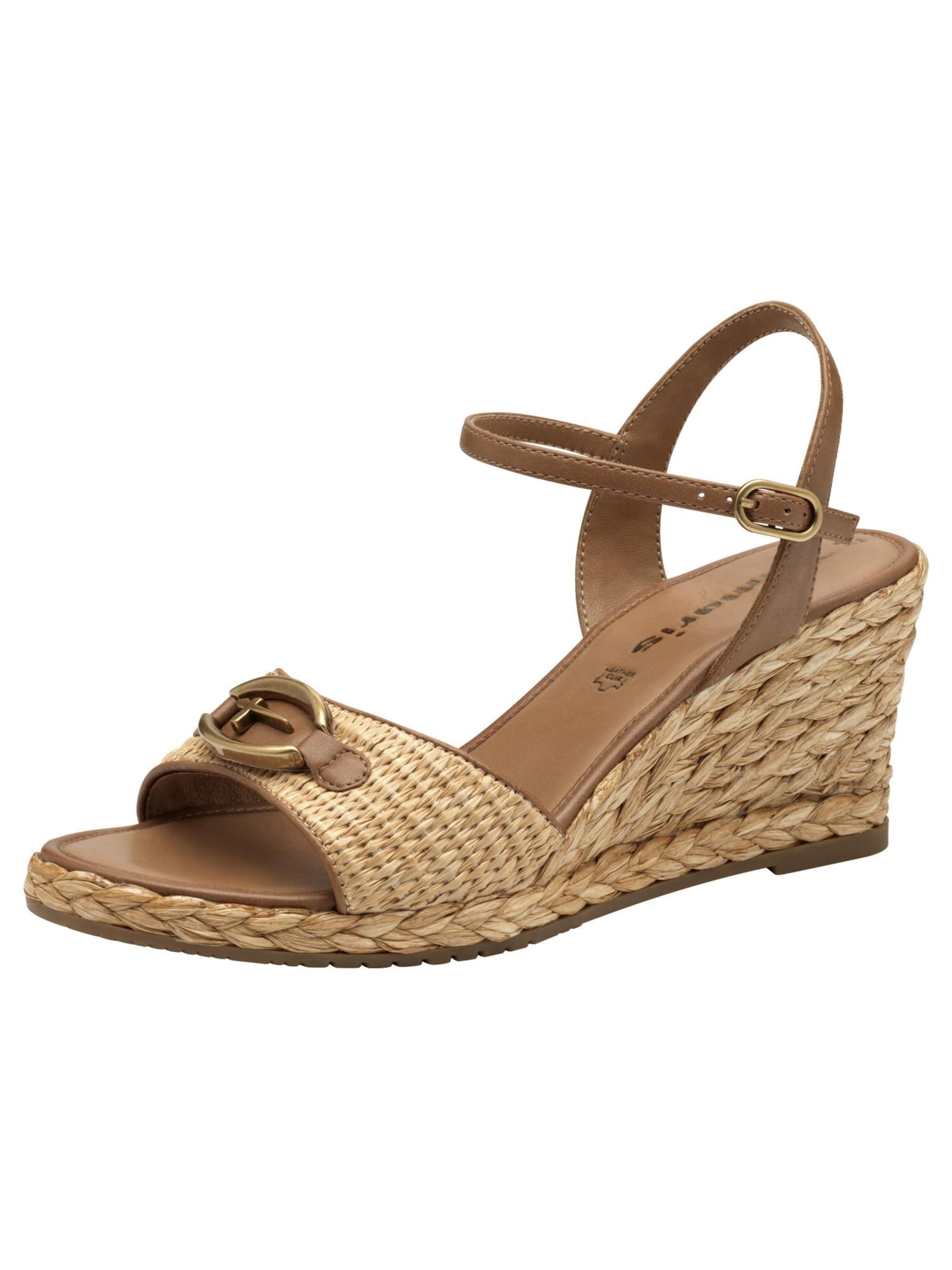 Tamaris - Sandálias com tiras em bege: frente