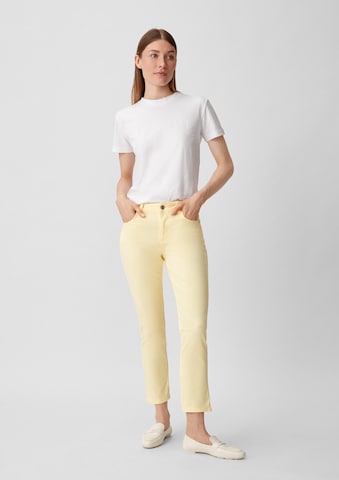 Coupe slim Jean COMMA en jaune : devant