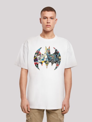 T-Shirt 'Batman Comic Book' F4NT4STIC en blanc : devant