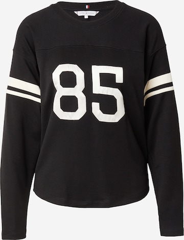 TOMMY HILFIGER Shirt 'Varsity 85' in Black: front