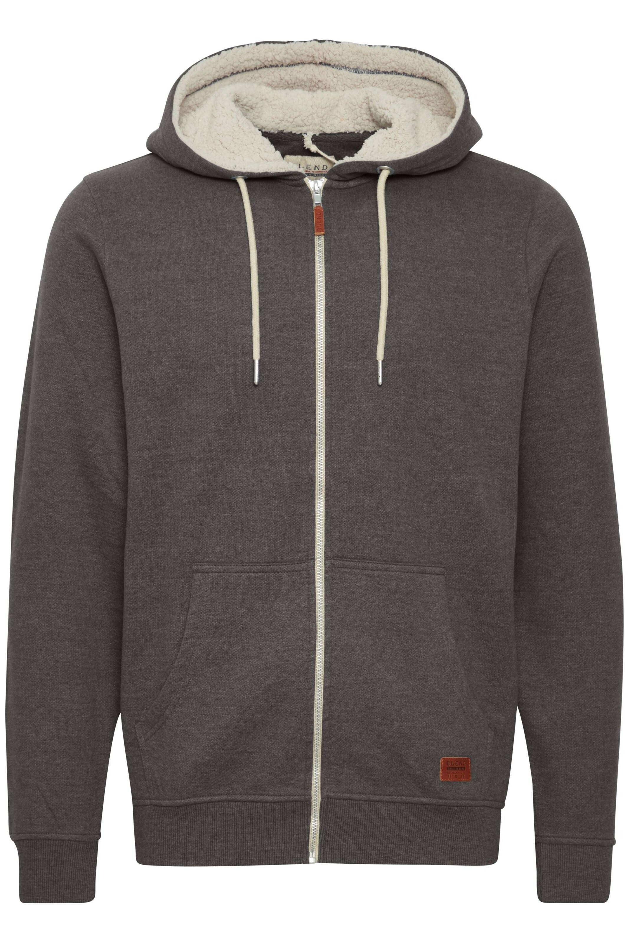 Veste de survêtement 'Hulker Teddy' BLEND en gris : devant