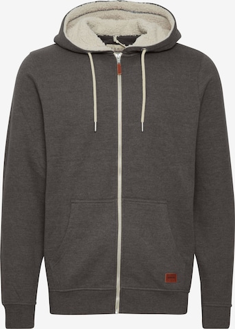 BLEND Zip-Up Hoodie 'Hulker Teddy' in Grey: front