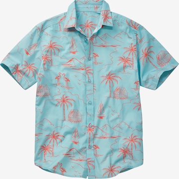 JOHN DEVIN Hemd 'Hawaii' in Blau: Vorderseite