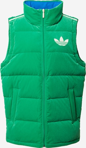 ADIDAS ORIGINALS Bodywarmer 'Adicolor 70S Velvet ' in Groen: voorkant