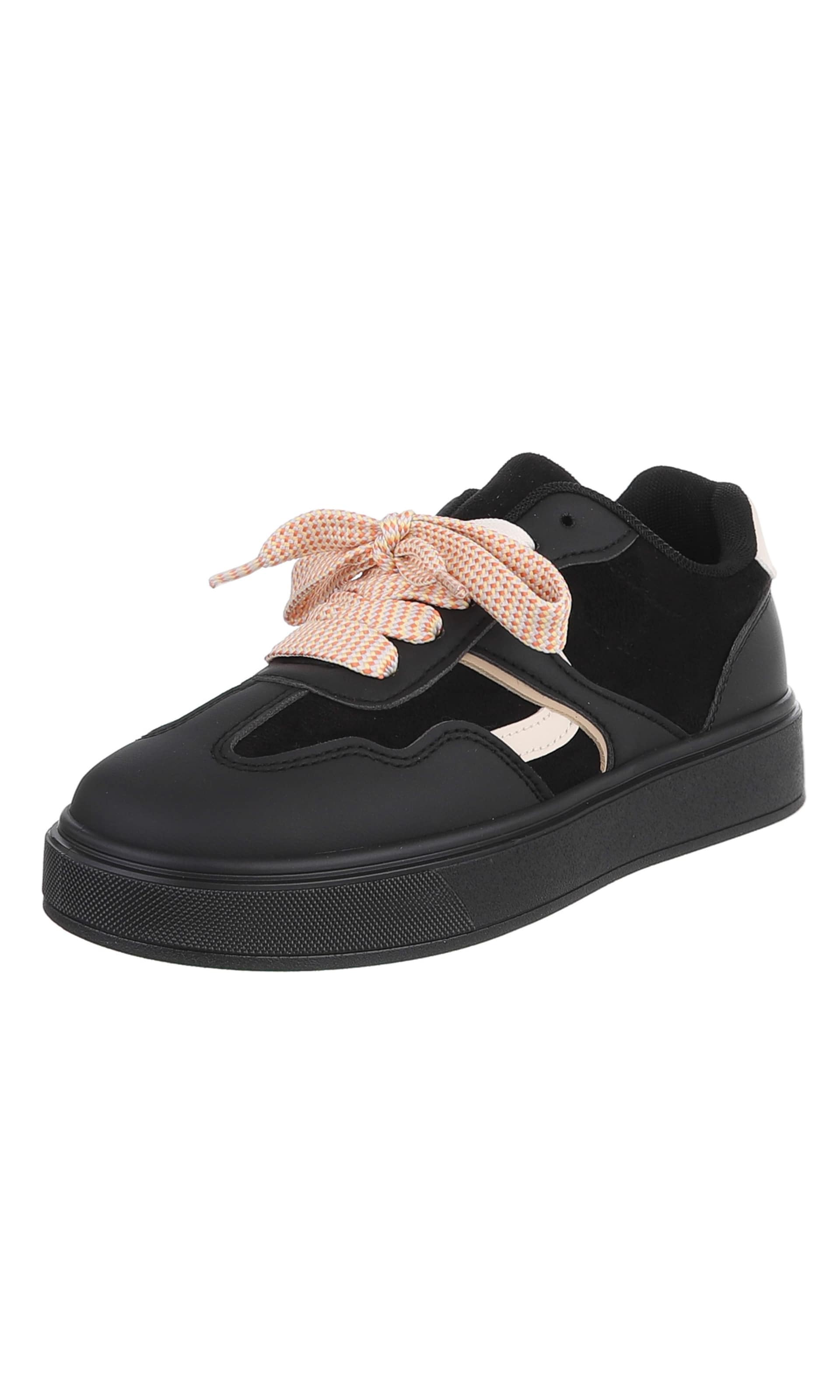 Ital-Design Sneaker in 36 in beige / schwarz / weiß, Produktansicht