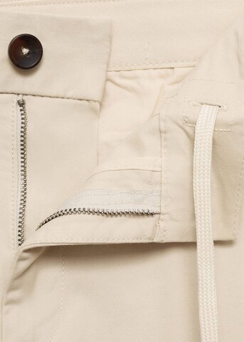 MANGO MAN Tapered Hose 'Prato' in Beige