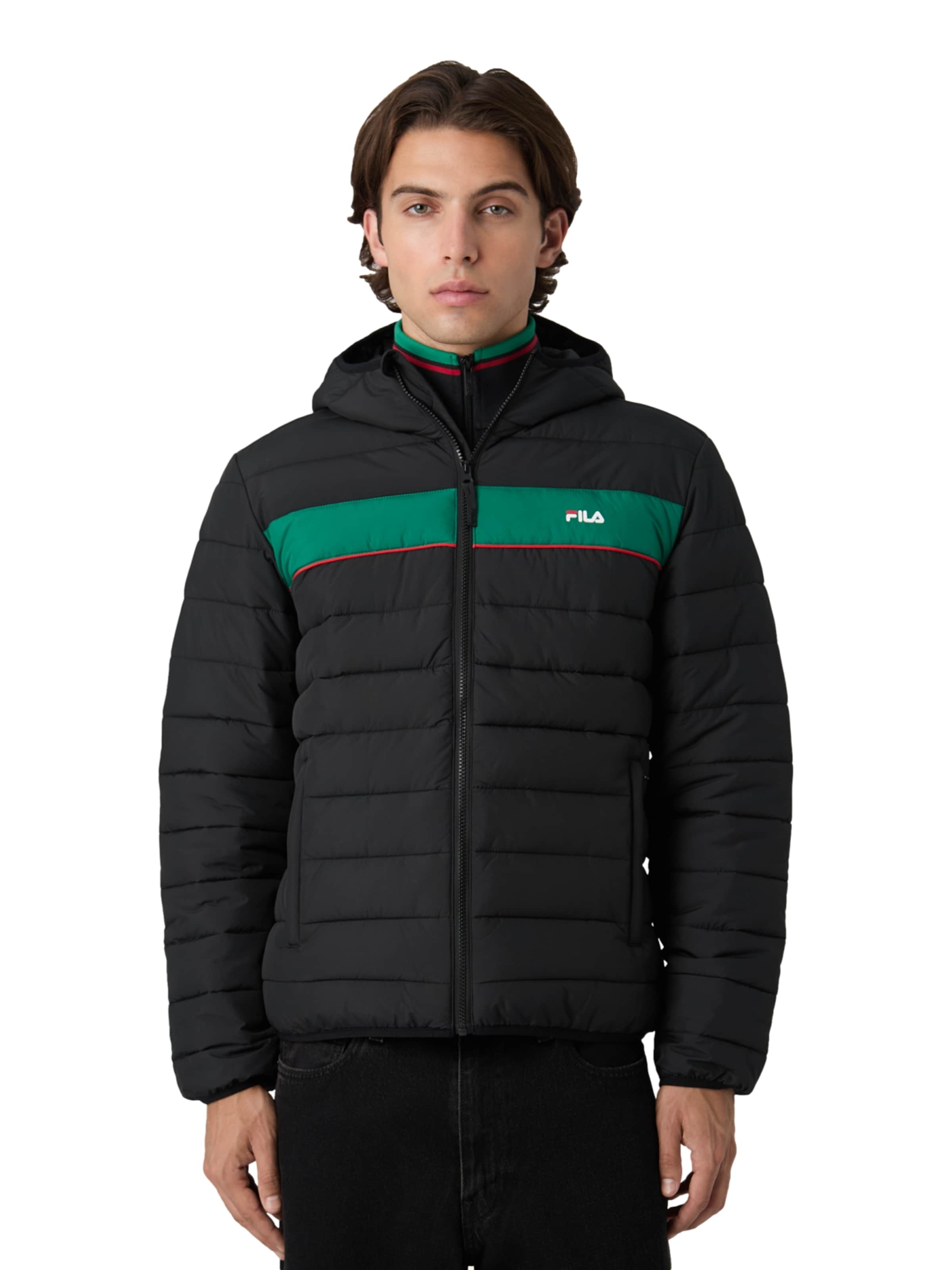 FILA Winterjas 'ALPIGNANO' in Zwart: voorkant