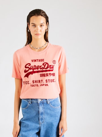 Superdry Shirt in Oranje: voorkant