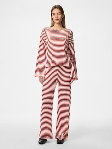 PIECES Loose fit Trousers 'PCManilla' in White