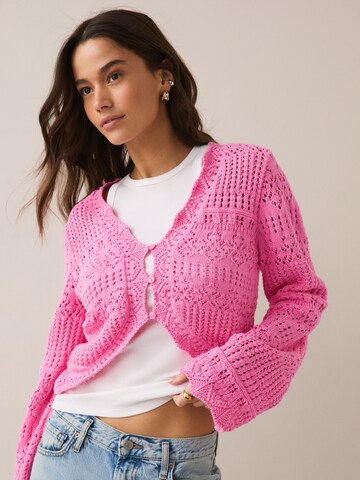 Next Gebreid vest in Roze: voorkant