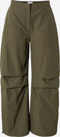 Wide Leg Pantalon 'Nilo' WEEKDAY en vert : devant