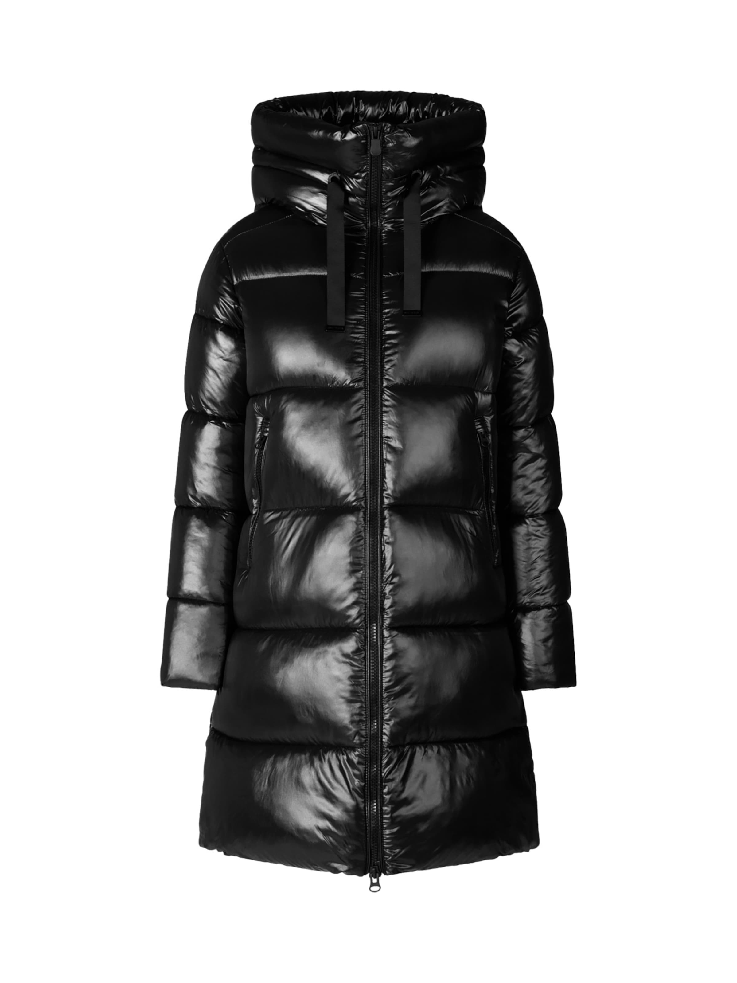 SAVE THE DUCK Wintermantel ' Isabel ' in Zwart: voorkant