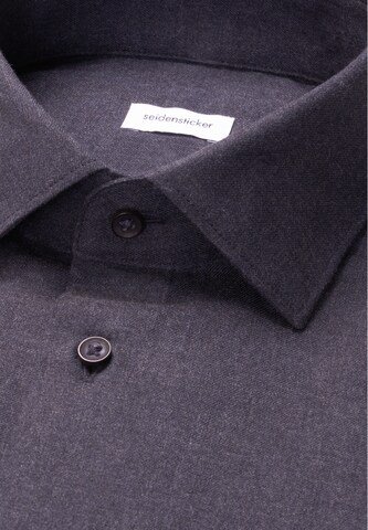 SEIDENSTICKER Slim Fit Hemd in Grau