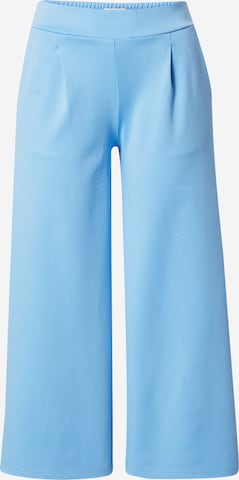 ICHI Wide leg Bandplooibroek 'KATE' in Blauw: voorkant