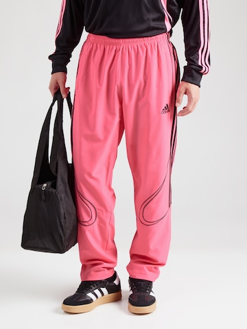 Loosefit Pantalon 'TEAMGEIST' ADIDAS ORIGINALS en rose : devant