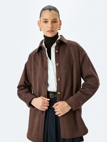 Koton Between-season jacket in Brown: front