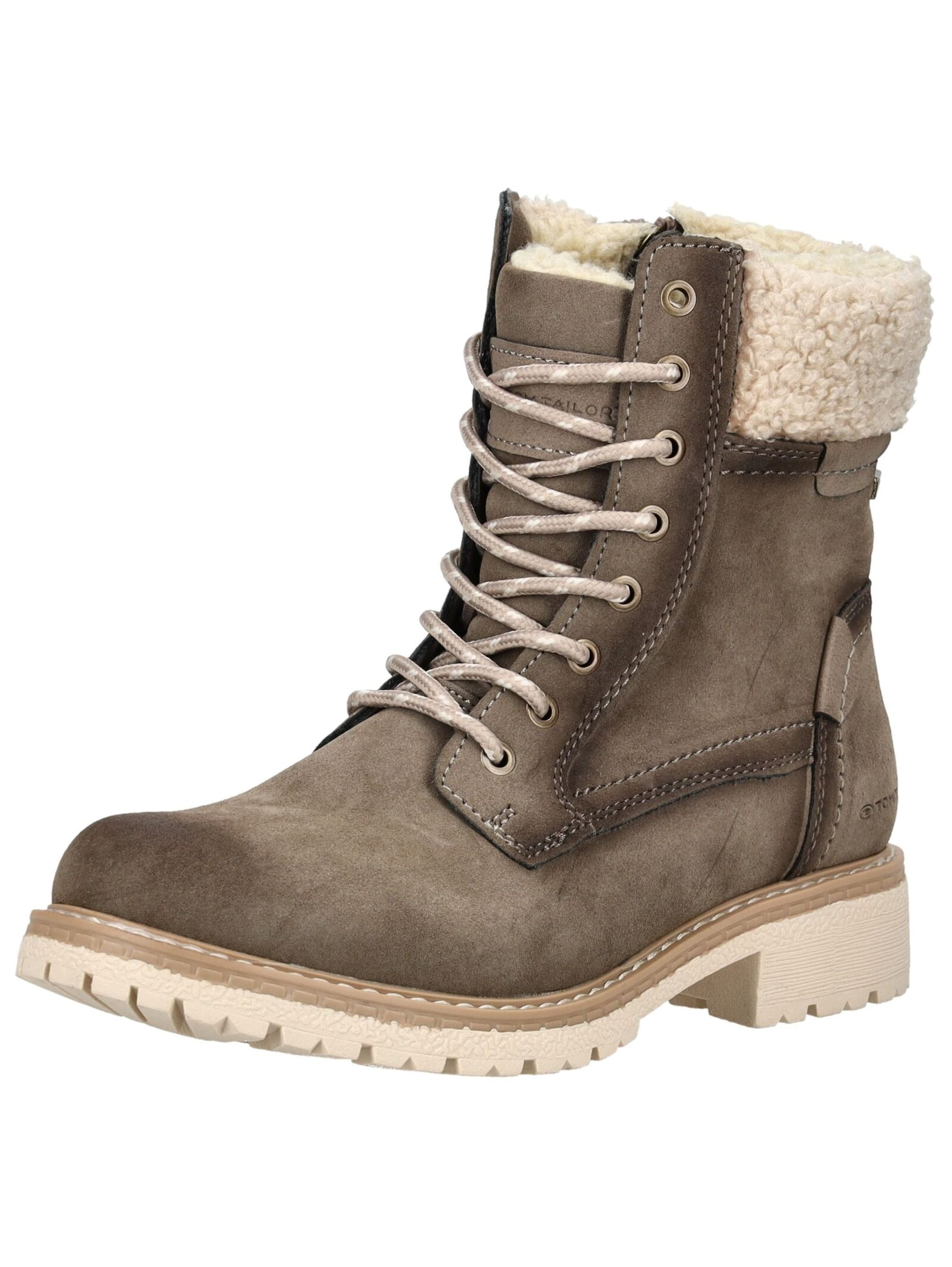 TOM TAILOR Veterlaarsjes in Grijs: voorkant