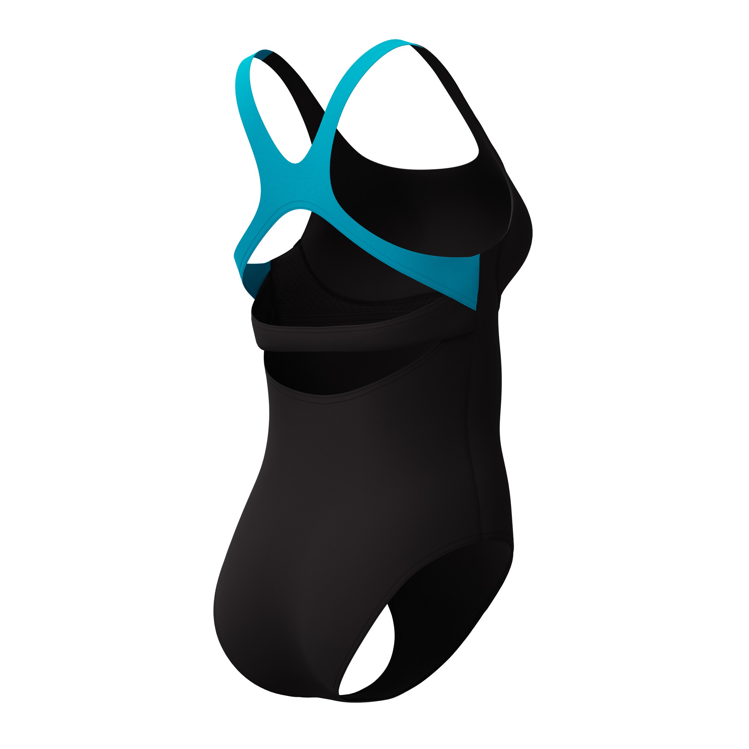 SPEEDO Bustier Badeanzug in Schwarz