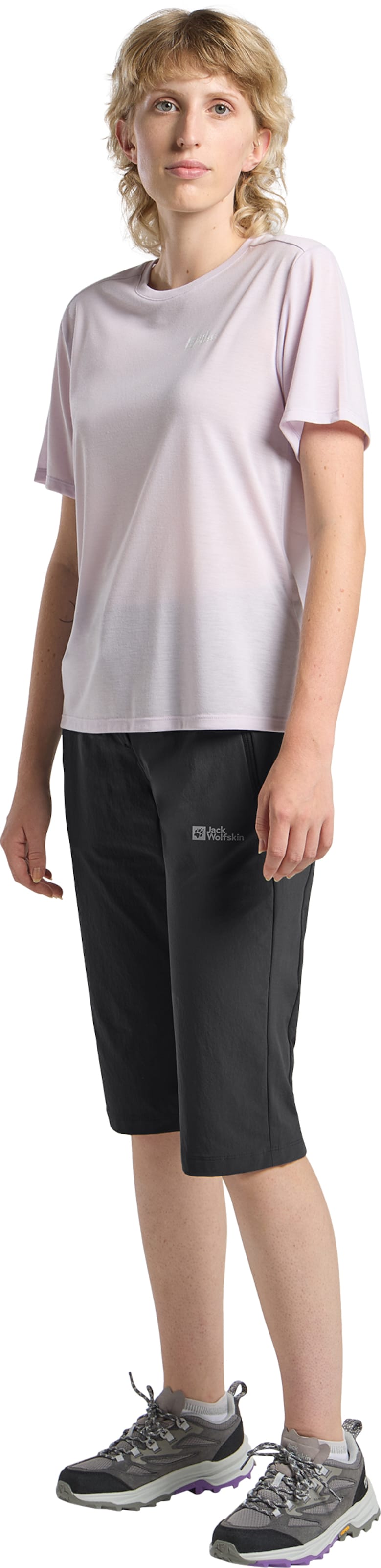 JACK WOLFSKIN Slimfit Outdoorbroek in Zwart