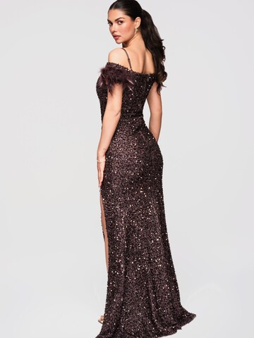 Robe de soirée Ombre en marron