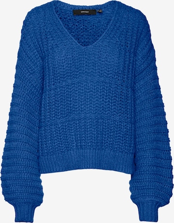 VERO MODA Trui 'SMILLA' in Blauw: voorkant