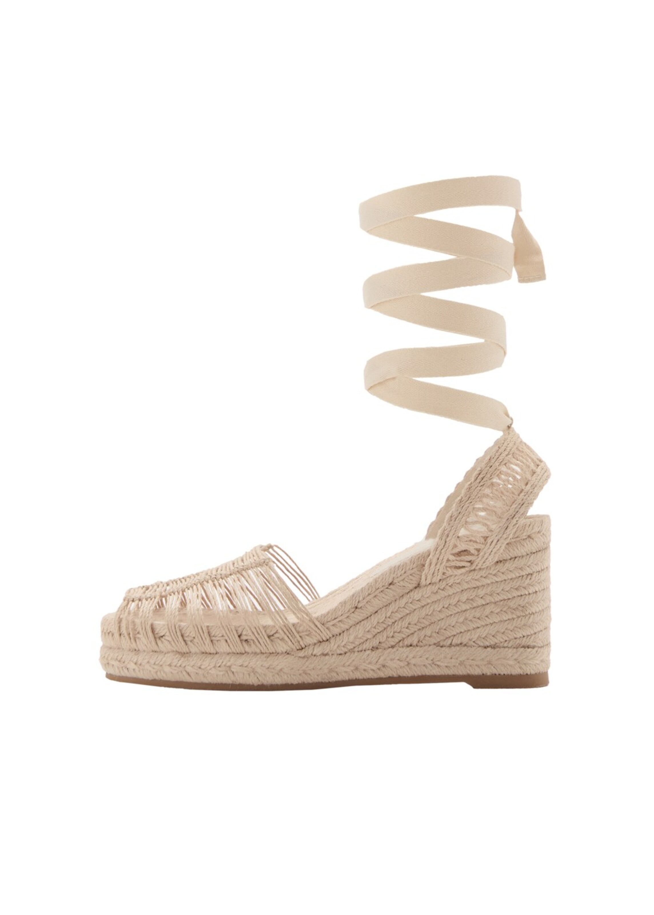 MANGO Sandals 'Pipa' in Beige: front
